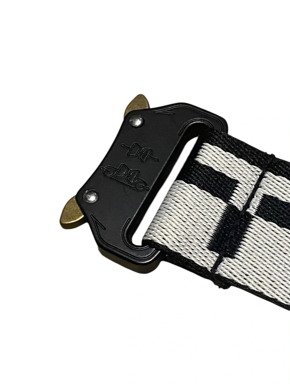 Tommy Jeans Cobra Webbing Belt Logo Graphic Belt  Black & White Logo Belt